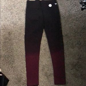 Pink - maroon ombre leggings new with tags